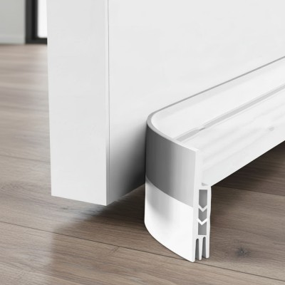 Λάστιχο Στεγανοποίησης Αεροστοπ Σιλικόνης/TPE για Ξύλινες Πόρτες με Μήκος 100cm Λευκό H041-WHITE