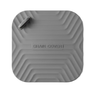 Κάλυμμα Σιλικόνης για Αποχέτευση Δαπέδου Μπάνιου και Νεροχύτη Κουζίνσς κατά των Οσμών 15x15cm Γκρι JAW-Grey