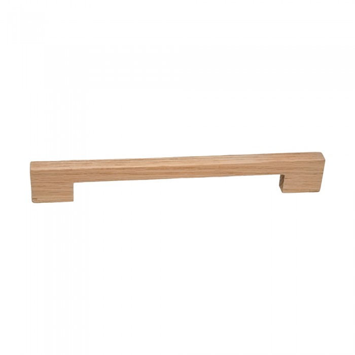 Ξύλινο Πόμολο Επίπλων Άβαφο από Μασίφ Ξύλο Δρυ Βιδωτό 260x35x15mm με απόσταση κέντρων 224mm SOAK224