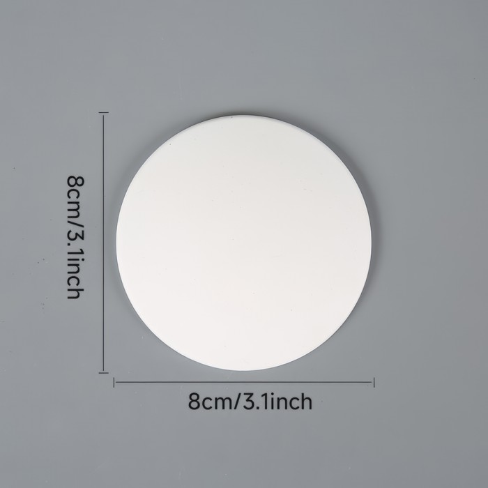 Προστατευτικό Αυτοκόλλητο Τοίχου Πόρτας από Σιλικόνη Στρόγγυλο Λευκό Ø8cm