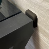 Προστατευτικό Αυτοκόλλητο Τοίχου Πόρτας από Σιλικόνη Τετράγωνο Μαύρο 3.5x3.5cm