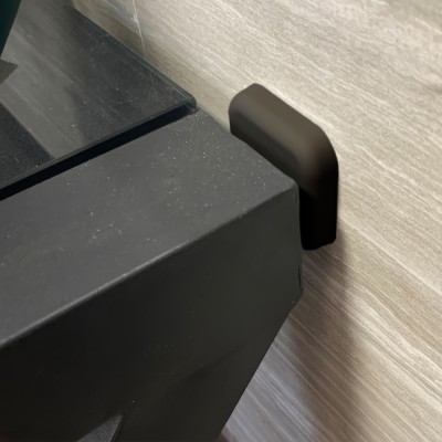 Προστατευτικό Αυτοκόλλητο Τοίχου Πόρτας από Σιλικόνη Τετράγωνο Μαύρο 3.5x3.5cm