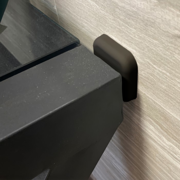 Προστατευτικό Αυτοκόλλητο Τοίχου Πόρτας από Σιλικόνη Τετράγωνο Μαύρο 3.5x3.5cm