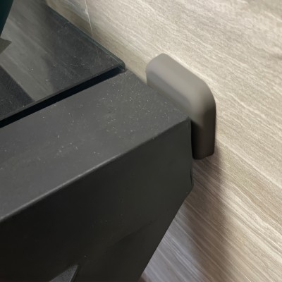 Προστατευτικό Αυτοκόλλητο Τοίχου Πόρτας από Σιλικόνη Τετράγωνο Γκρι 3.5x3.5cm