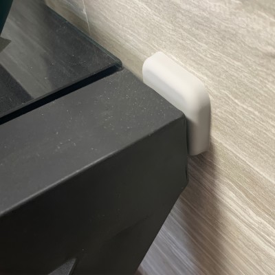 Προστατευτικό Αυτοκόλλητο Τοίχου Πόρτας από Σιλικόνη Τετράγωνο Λευκό 3.5x3.5cm