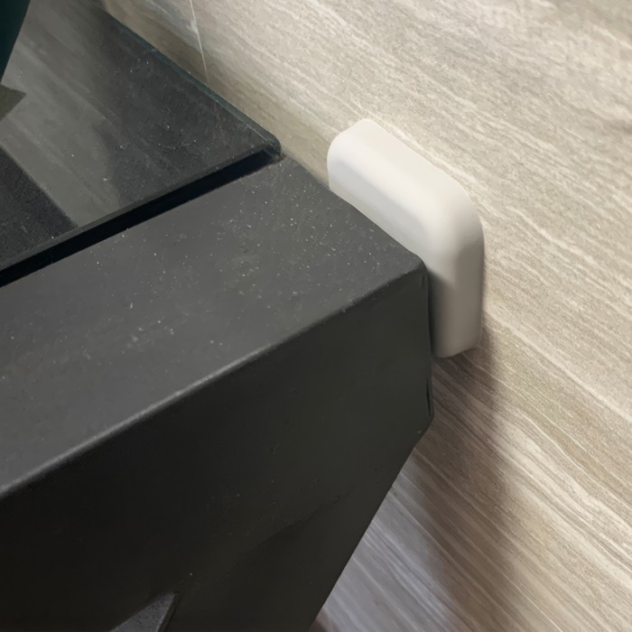 Προστατευτικό Αυτοκόλλητο Τοίχου Πόρτας από Σιλικόνη Τετράγωνο Λευκό 3.5x3.5cm