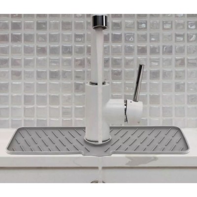 Προστατευτικό Αποστράγγισης Νεροχύτη Κουζίνας από Σιλικόνη 61x14cm Γκρι