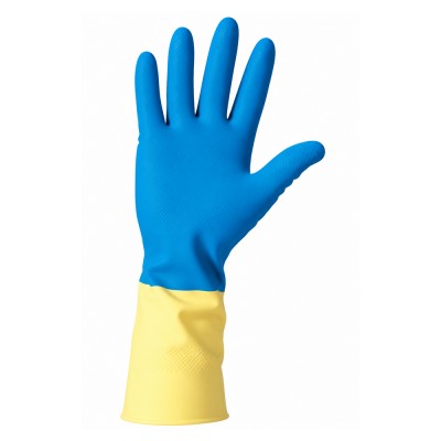 Γάντια Εργασίας Σοβατζήδων Latex Glovely Biprene XL Μπλε-Κίτρινα Rays GLOBP-XL