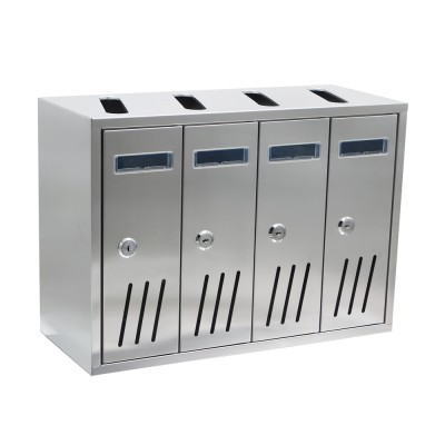 Γραμματοκιβώτια Σειράς Κίνας 4 Θέσεων 423x175x300mm Ασημί G4PA