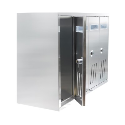 Γραμματοκιβώτια Σειράς Κίνας 4 Θέσεων 423x175x300mm Ασημί G4PA