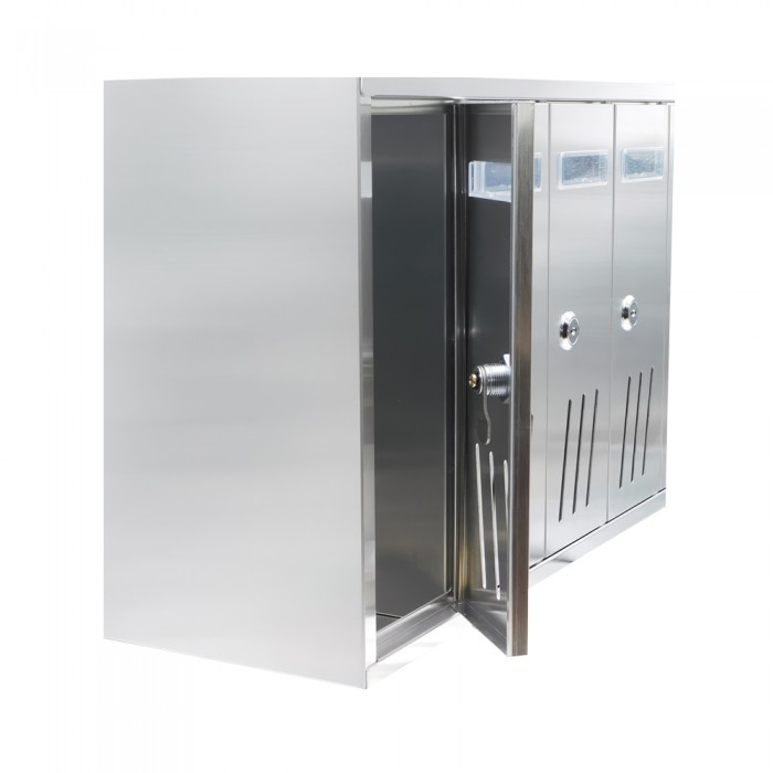 Γραμματοκιβώτια Σειράς Κίνας 4 Θέσεων 423x175x300mm Ασημί G4PA