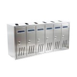 Γραμματοκιβώτια Σειράς Κίνας 6 Θέσεων 621x175x300mm Ασημί G6PA