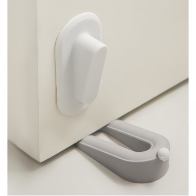 Σφήνα Πόρτας με Αυτοκόλητη Βάση από Σιλικόνη 45x100x48mm Γκρι