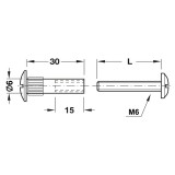 Συνδετήρες Επίπλων Ø8 Νίκελ (1 τεμάχιο) 60-70mm