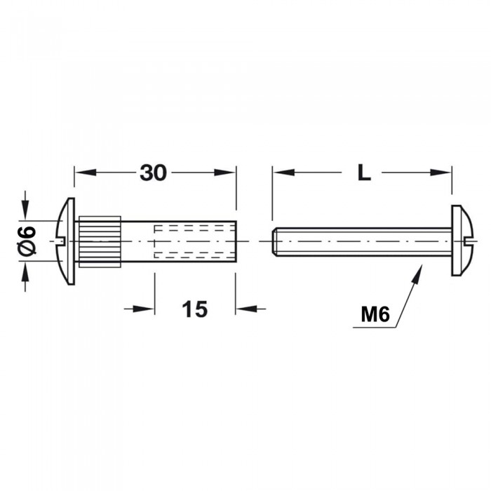 Συνδετήρες Επίπλων Ø8 Νίκελ (1 τεμάχιο) 60-70mm