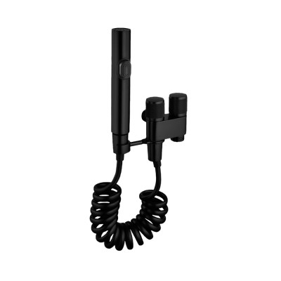 Βρύση Πλύσης Μπιντέ με Δύο Εξόδους και Ακροφύσιο Μπιντέ Μαύρο 1001-bl