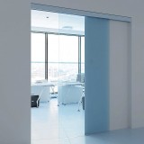 Σύστημα Ολίσθησης Οροφής Γυάλινης Πόρτας ≥580mm Πλάτος και 80Kg Βάρος για Γυαλί Πάχους 8-10mm Spaceship 80