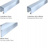 Σύστημα Ολίσθησης Οροφής Γυάλινης Πόρτας ≥580mm Πλάτος και 80Kg Βάρος για Γυαλί Πάχους 8-10mm Spaceship 80