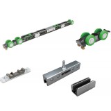 Σύστημα Ολίσθησης Οροφής Γυάλινης Πόρτας ≥580mm Πλάτος και 80Kg Βάρος για Γυαλί Πάχους 8-10mm Spaceship 80