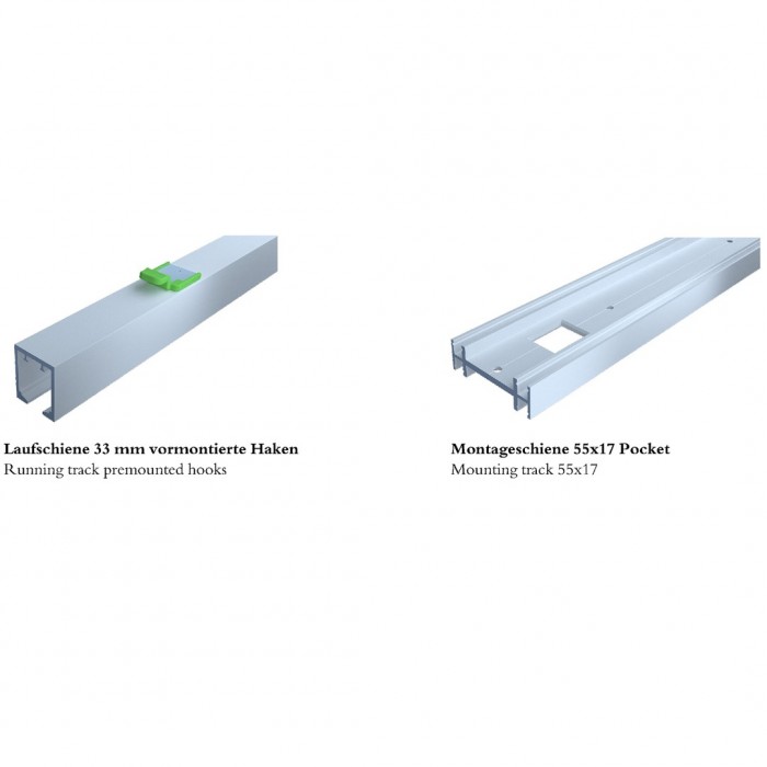 Σύστημα Ολίσθησης OPK Χωνευτής (Σε τοιχοποιία) Γυάλινης Πόρτας για Πλάτος Φύλου από 58cm - 100cm και 80Kg Βάρος για 8-10mm Πάχος Γυαλιού Spaceship 80