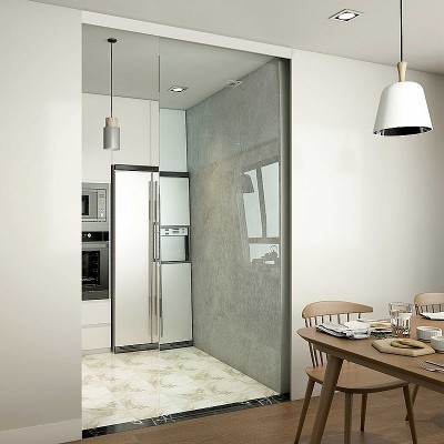 Σύστημα Ολίσθησης OPK Χωνευτής (Σε τοιχοποιία) Γυάλινης Πόρτας για Πλάτος Φύλου από 58cm - 100cm και 80Kg Βάρος για 8-10mm Πάχος Γυαλιού Spaceship 80