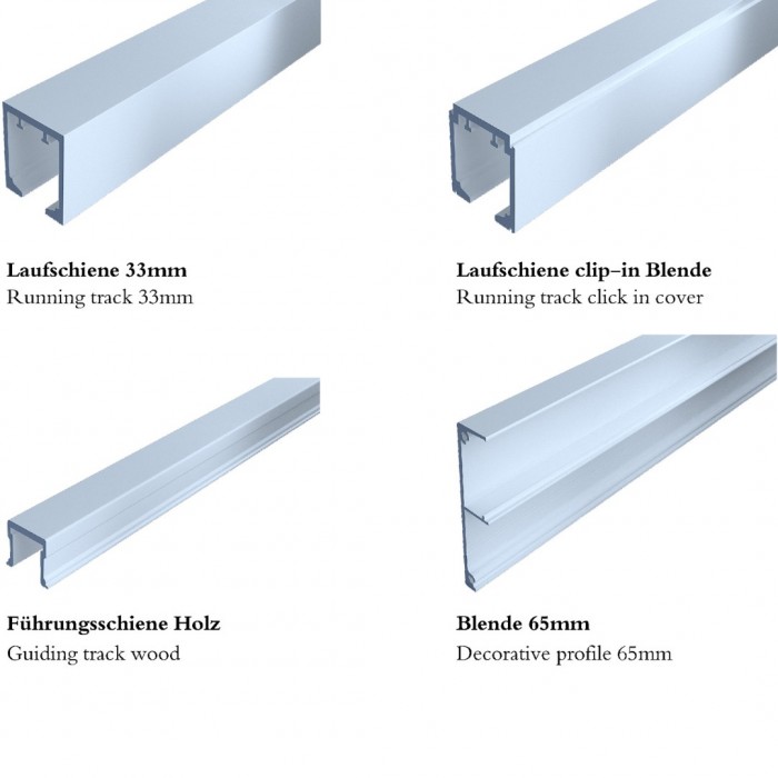 Σύστημα Ολίσθησης OPK Οροφής Ξύλινης Πόρτας Minimal για Πλάτος Φύλου από 58cm - 100cm 80Kg Βάρος και 35-45mm Πάχος ξύλου Spaceship 80