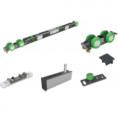 Σύστημα Ολίσθησης OPK Οροφής Ξύλινης Πόρτας Minimal για Πλάτος Φύλου από 58cm - 100cm 80Kg Βάρος και 35-45mm Πάχος ξύλου Spaceship 80