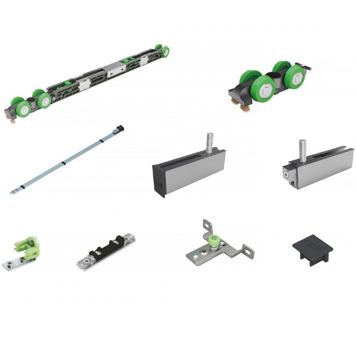 Σύστημα Ολίσθησης Minimal Pocket Spaceship 80 Χωνευτής (Σε τοιχοποιία) Ξύλινης Πόρτας εως100cm Πλάτος και 80Kg Βάρος για 35-45mm Πάχος Ξύλου