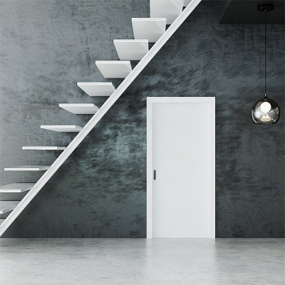 Σύστημα Ολίσθησης Minimal Pocket Spaceship 80 Χωνευτής (Σε τοιχοποιία) Ξύλινης Πόρτας εως100cm Πλάτος και 80Kg Βάρος για 35-45mm Πάχος Ξύλου