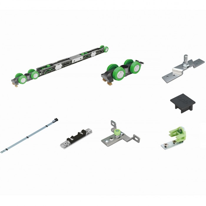 Σύστημα Ολίσθησης Χωνευτής Ξύλινης Πόρτας ≥580mm Πλάτος και 80Kg Βάρος για 35-45mm Πάχος Ξύλου Spaceship 80