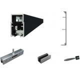 Σύστημα Ολίσθησης Ηλεκτρομαγνητικό για Χωνευτή Γυάλινη Πόρτα ≥730mm Πλάτος και 100kg Βάρος Πόρτας για Γυαλί 8-10mm Πάχος E-Space Χωνευτή Γυάλινη