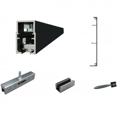 Σύστημα Ολίσθησης Ηλεκτρομαγνητικό για Γυάλινη Πόρτα ≥730mm Πλάτος και 100kg Βάρος Πόρτας για Γυαλί 8-10mm E-Space Ηλεκτρομαγνητική