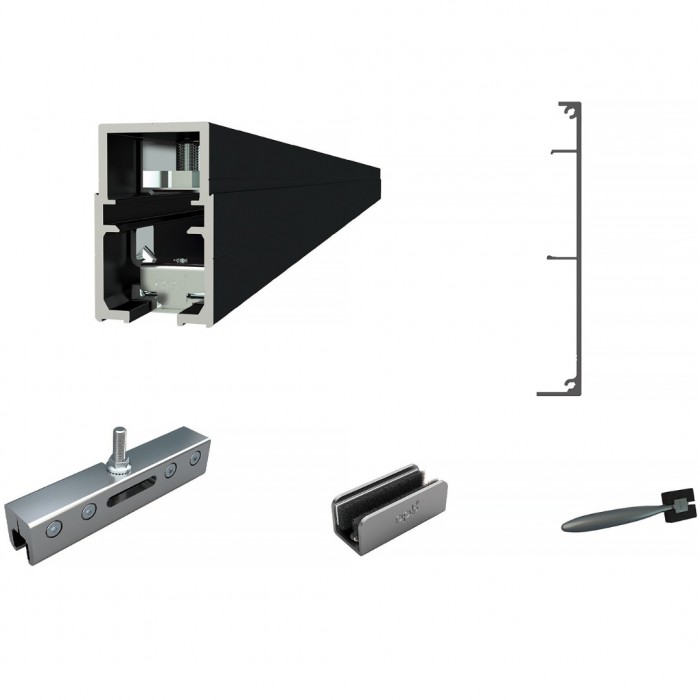Σύστημα Ολίσθησης Ηλεκτρομαγνητικό για Γυάλινη Πόρτα ≥730mm Πλάτος και 100kg Βάρος Πόρτας για Γυαλί 8-10mm E-Space Ηλεκτρομαγνητική