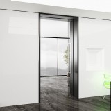 Σύστημα Ολίσθησης Ηλεκτρομαγνητικό για Χωνευτή Γυάλινη Πόρτα ≥730mm Πλάτος και 100kg Βάρος Πόρτας για Γυαλί 8-10mm Πάχος E-Space Χωνευτή Γυάλινη