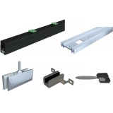 Σύστημα Ολίσθησης Ηλεκτρομαγνητικό για Χωνευτή Γυάλινη Πόρτα ≥730mm Πλάτος και 100kg Βάρος Πόρτας για Γυαλί 8-10mm Πάχος E-Space Χωνευτή Γυάλινη