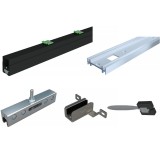 Σύστημα Ολίσθησης Ηλεκτρομαγνητικό για Χωνευτή Γυάλινη Πόρτα ≥730mm Πλάτος και 100kg Βάρος Πόρτας για Γυαλί 8-10mm Πάχος E-Space Χωνευτή Γυάλινη