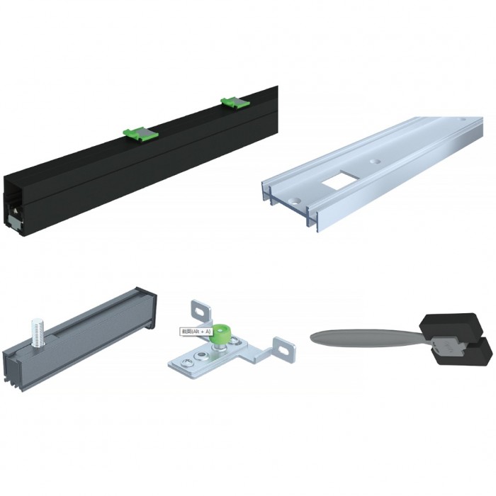 Σύστημα Ολίσθησης Ηλεκτρομαγνητικό για Χωνευτή Ξύλινη Πόρτα ≥730mm Πλάτος και 100kg Βάρος Πόρτας για Ξύλο 34-45mm Πάχος E-Space Χωνευτή Ξύλινη