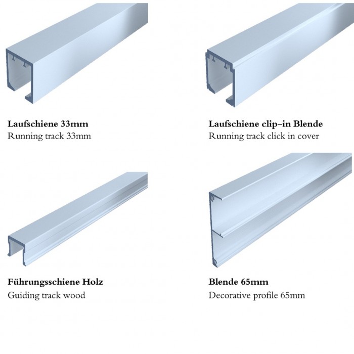 Σύστημα Ολίσθησης Οροφής OPK Ξύλινης Πόρτας για Πλάτος Φύλου από 58cm - 100cm 80Kg Βάρος και 35-45mm Πάχος ξύλου Spaceship 80
