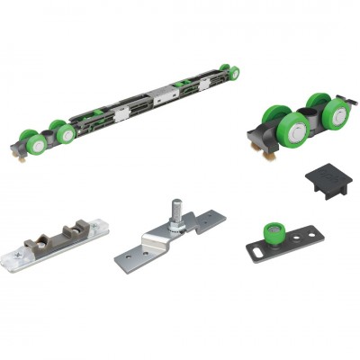 Σύστημα Ολίσθησης Οροφής OPK Ξύλινης Πόρτας για Πλάτος Φύλου από 58cm - 100cm 80Kg Βάρος και 35-45mm Πάχος ξύλου Spaceship 80