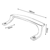 Χειρολαβή Αλουμινίου για Συρόμενα Συστήματα Κουφωμάτων 18x3.3x7cm Μαύρο Panidis X-Line X-812