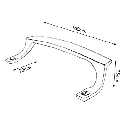 Χειρολαβή Αλουμινίου για Συρόμενα Συστήματα Κουφωμάτων 18x3.3x7cm Λευκό Panidis X-Line X-812