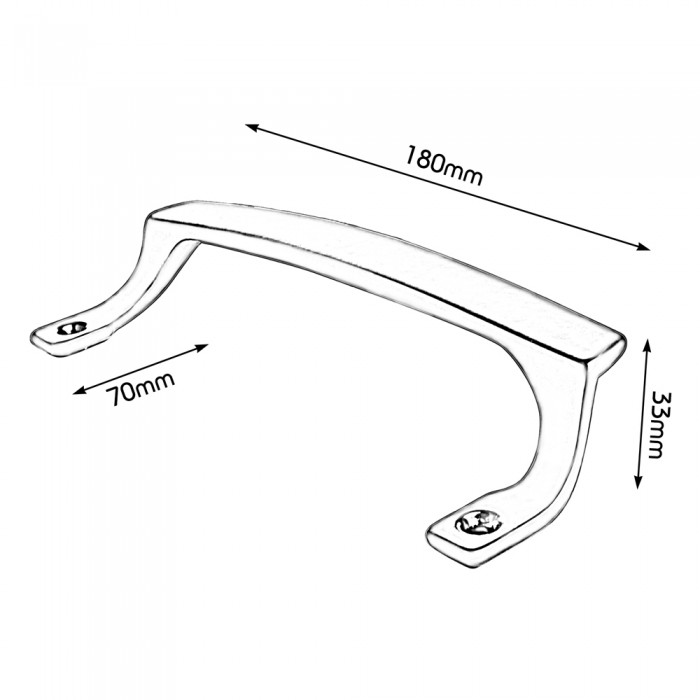 Χειρολαβή Αλουμινίου για Συρόμενα Συστήματα Κουφωμάτων 18x3.3x7cm Μαύρο Panidis X-Line X-812