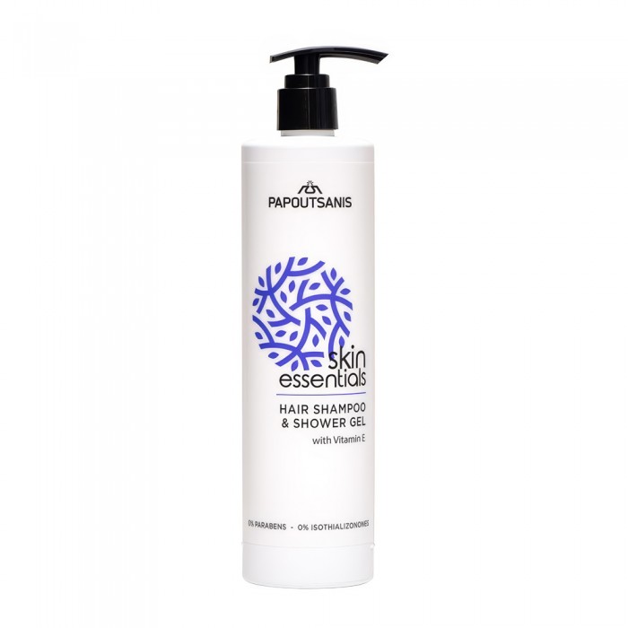 Σαμπουάν & Αφρόλουτρο με Δοσομετρητή Dispenser 440ml Papoutsanis Skin Essentials 7359812