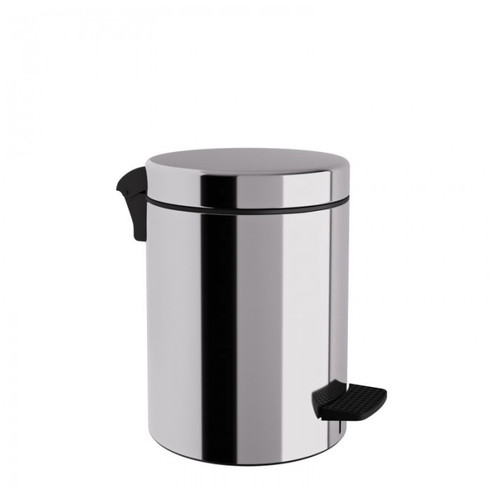 Χαρτοδοχείο 5 Lit, Soft Close - Inox, Pam & Co, Ø20 x H28 (cm), 05-136-001