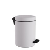 Χαρτοδοχείο 5 Lit, Soft Close - Matt White, Pam & Co, Ø20 x H28 (cm), 05-096-003