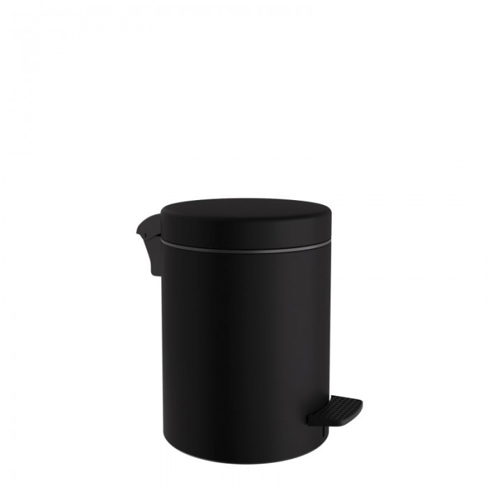 Χαρτοδοχείο 3 Lit, Soft Close - Matt Black, Pam & Co, Ø18 x H25 (cm), 03-601-403