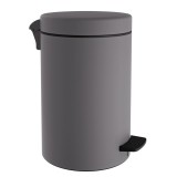Χαρτοδοχείο 12 Lit, Soft Close - Matt Concrete Grey, Pam & Co, Ø25 x H40 (cm), 12-090-163
