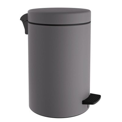 Χαρτοδοχείο 12 Lit, Soft Close - Matt Concrete Grey, Pam & Co, Ø25 x H40 (cm), 12-090-163