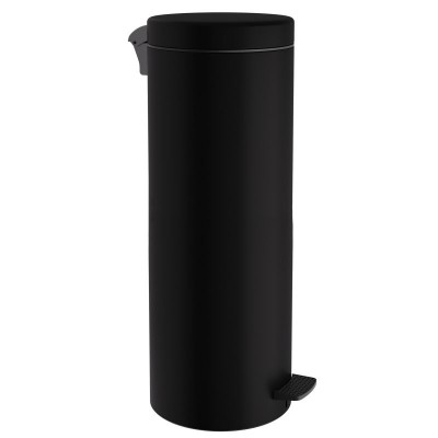 Χαρτοδοχείο 30 Lit, Soft Close - Matt Black, Pam & Co, Ø25 x H65 (cm), 2565-403