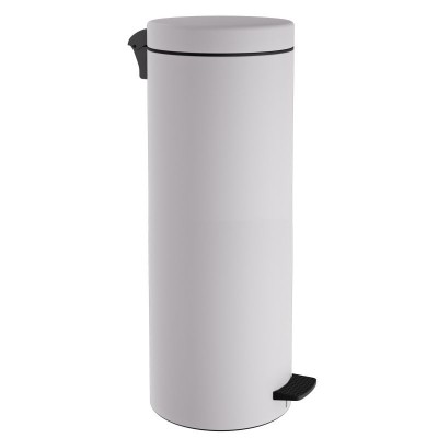 Χαρτοδοχείο 30 Lit, Soft Close - Matt White, Pam & Co, Ø25 x H65 (cm), 2565-033